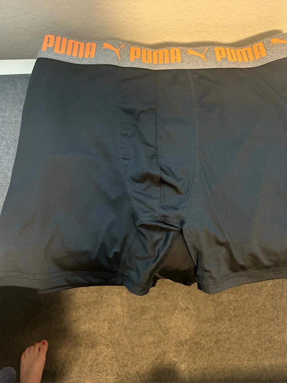 5Pk- Puma Men’s Black Boxer Briefs with Multicolor Logo Waistbands- new no tags